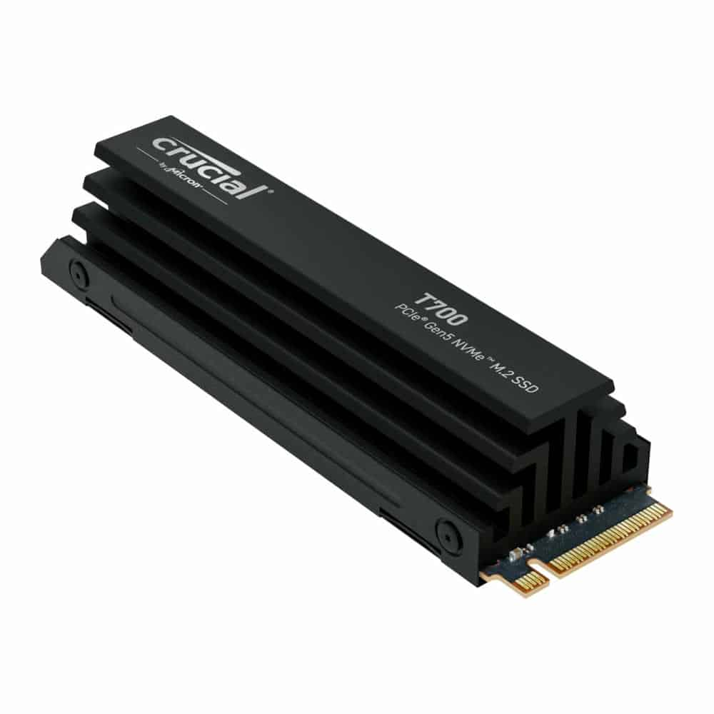 (image for) Crucial T700 1TB M.2 PCIe Gen 5 NVMe SSD/Solid State Drive with Heatsink